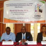 Conférence de presse de CAPACI (Collectif des artistes et promoteurs d’Arts de Côte D’ivoire)