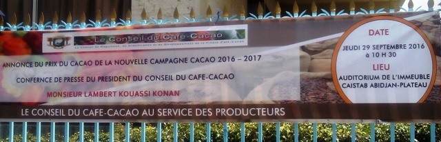 Cérémonie d’ouverture de la Campagne de commercialisation du cacao 2016-2017