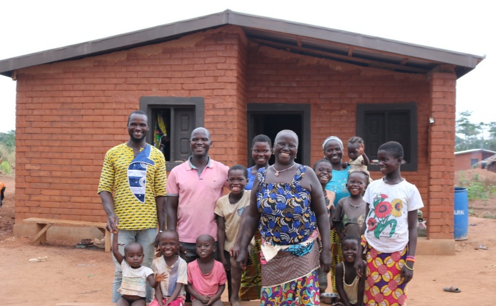Vue d'un logement offert à la famille bénéficiaire de Dida N'Glossou