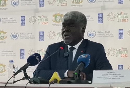 Côte d’Ivoire :Robert Beugré Mambé, intervient sur les enjeux de cette COP15 pour son institution, le District Autonome d’Abidjan
