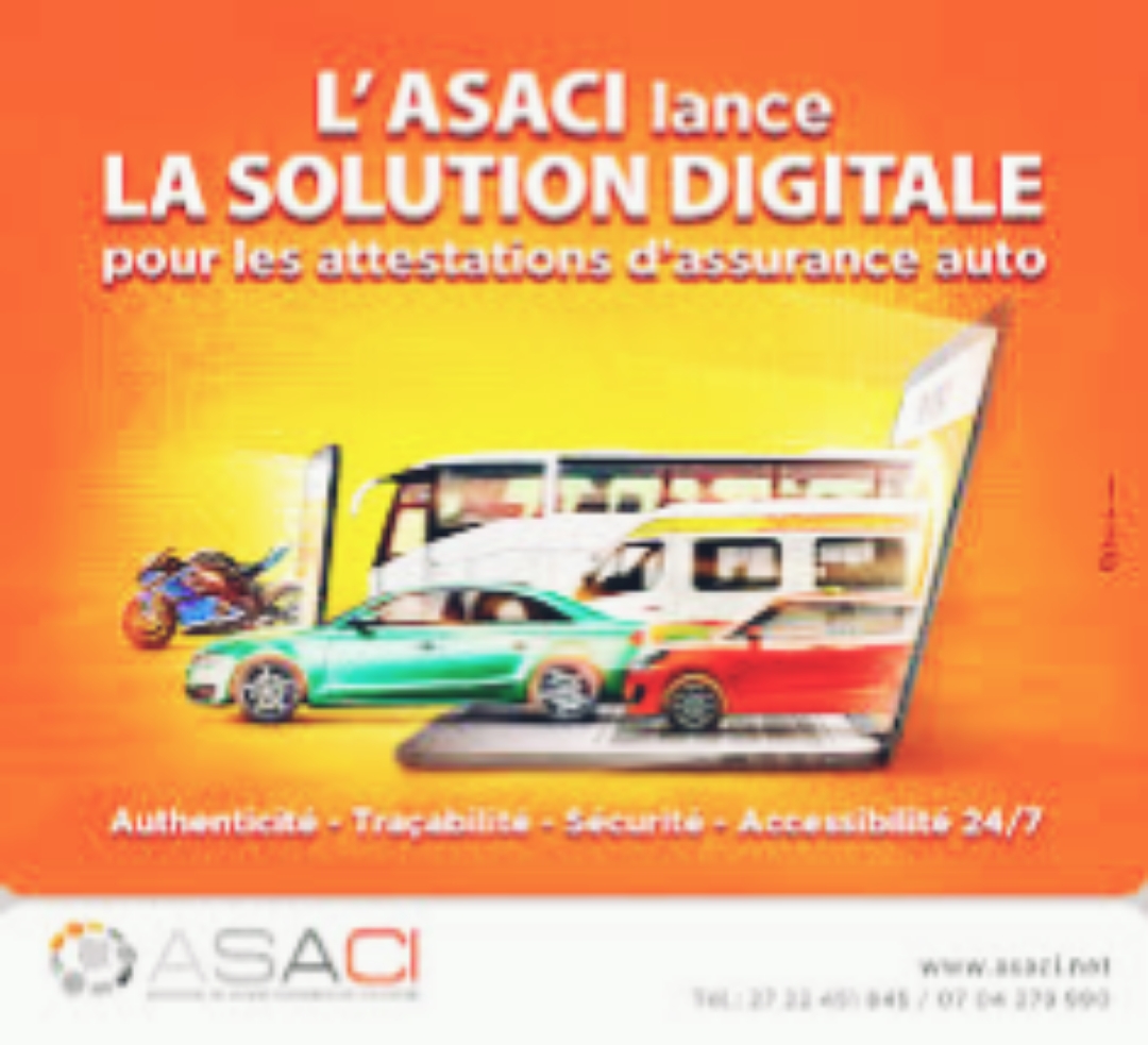 Côte d’Ivoire : l’ASACI lance une solution digitale pour les attestations d’assurances automobiles disponible à partir du 1er janvier 2023