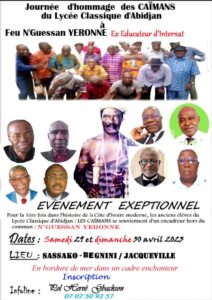 Côte d’Ivoire : Bientôt la Journée d’hommage des Caïmans a Feu N’Guessan yerome ex éducateur