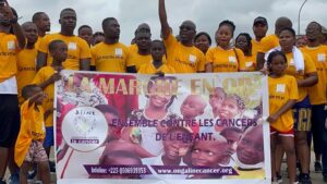 Côte d’Ivoire/Santé: Lutte contre le cancer de l’enfant,L’ONG Aline initie une « Marche en Or » pour sensibiliser sur le cancer de l’enfant