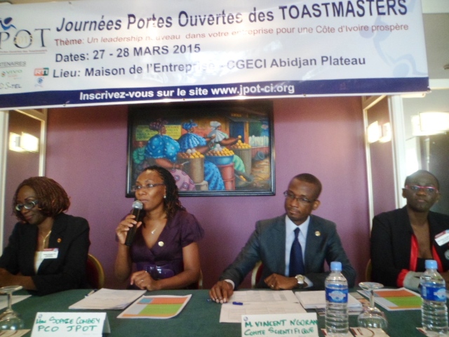 JOURNÉES PORTES OUVERTES DES TOAST MASTERS DE COTE D’IVOIRE (JPOT 2015).