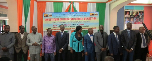 Investiture du Nouveau Conseil de Gestion de la Maison de la Presse d’Abidjan